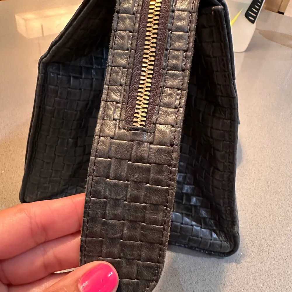 Clare V Black Woven Leather Tote - Picture 5 of 12